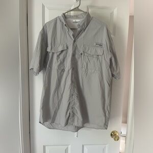 Men’s Columbia PFG short sleeve- Omni shield in color gray